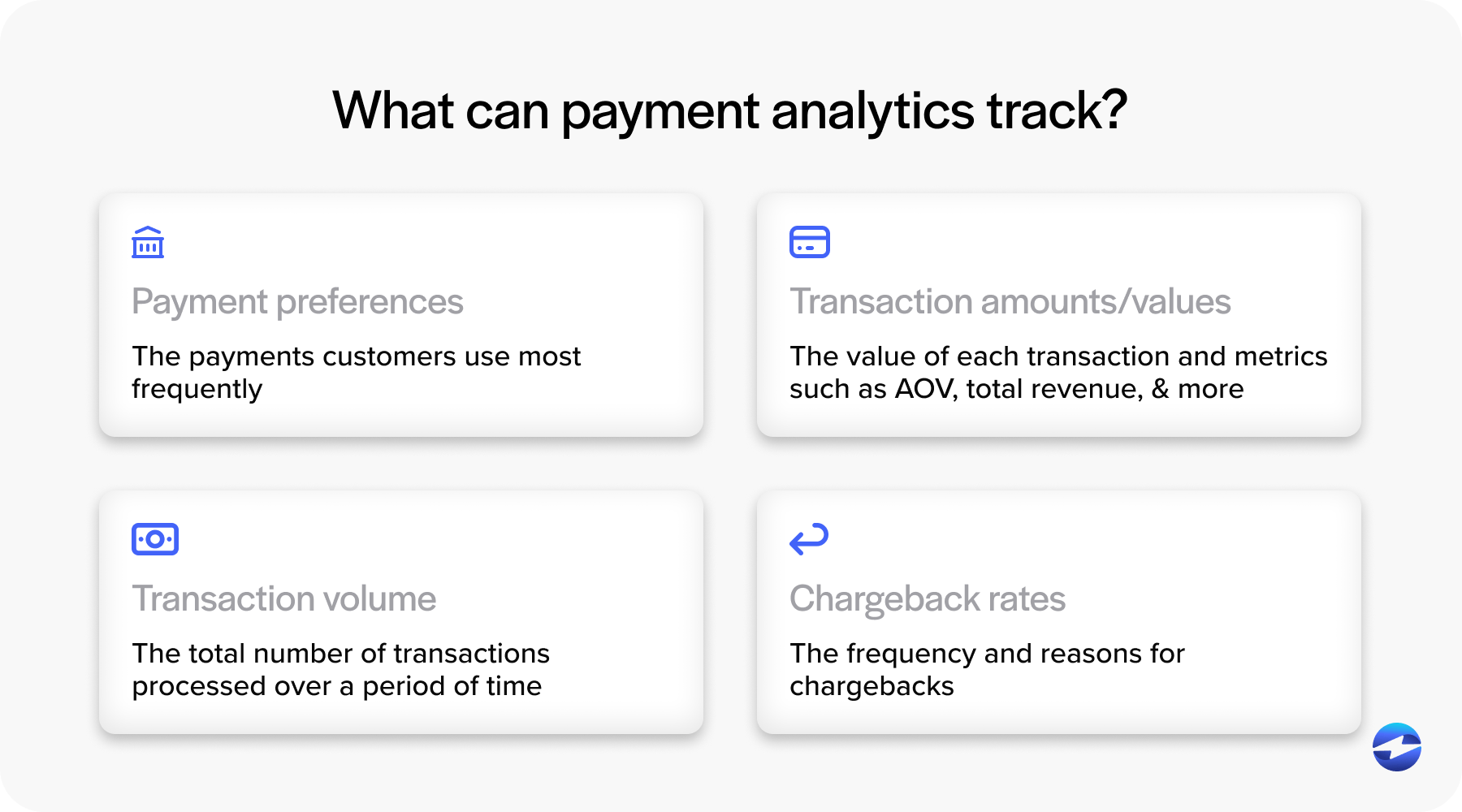 what can payment analytics track