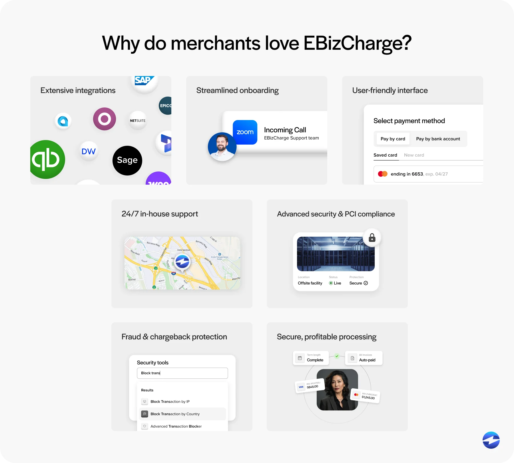 why do merchants love ebizcharge