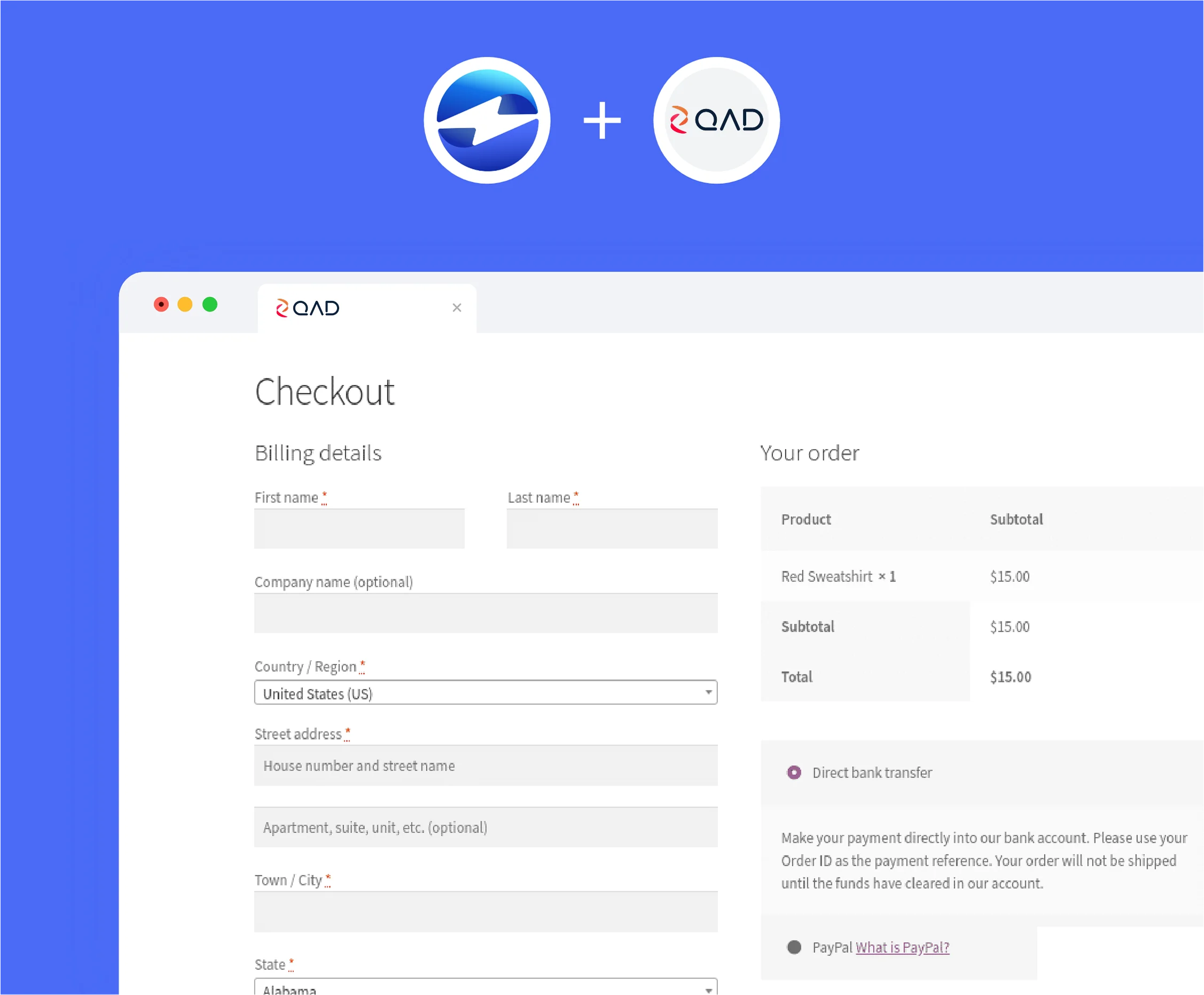 QAD Payment Page QAD Payment gateway Integration