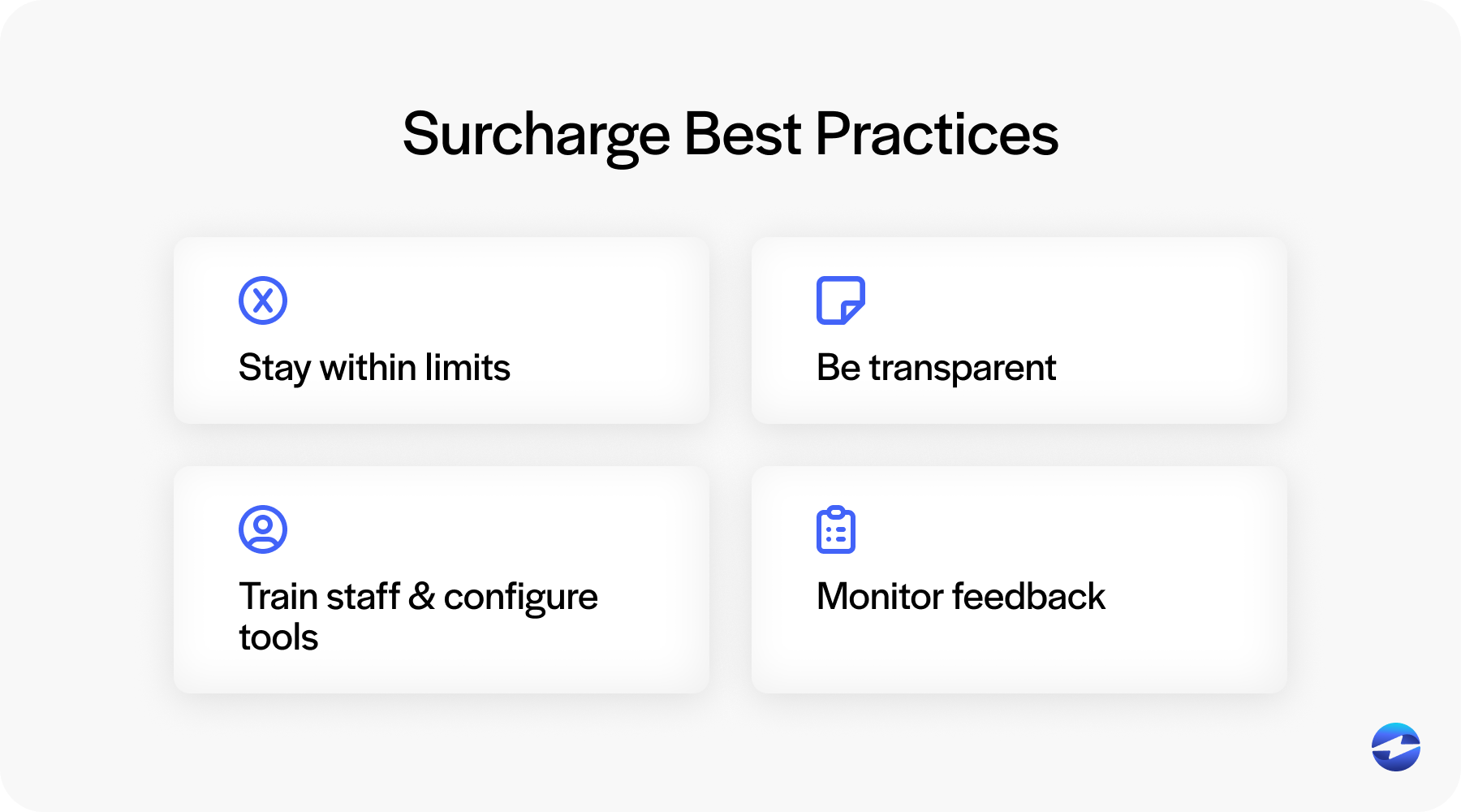 Surcharge best practices