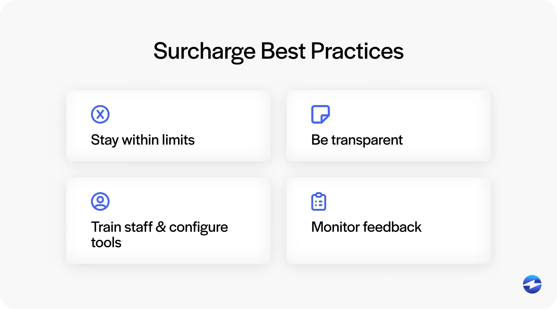 Surcharge best practices