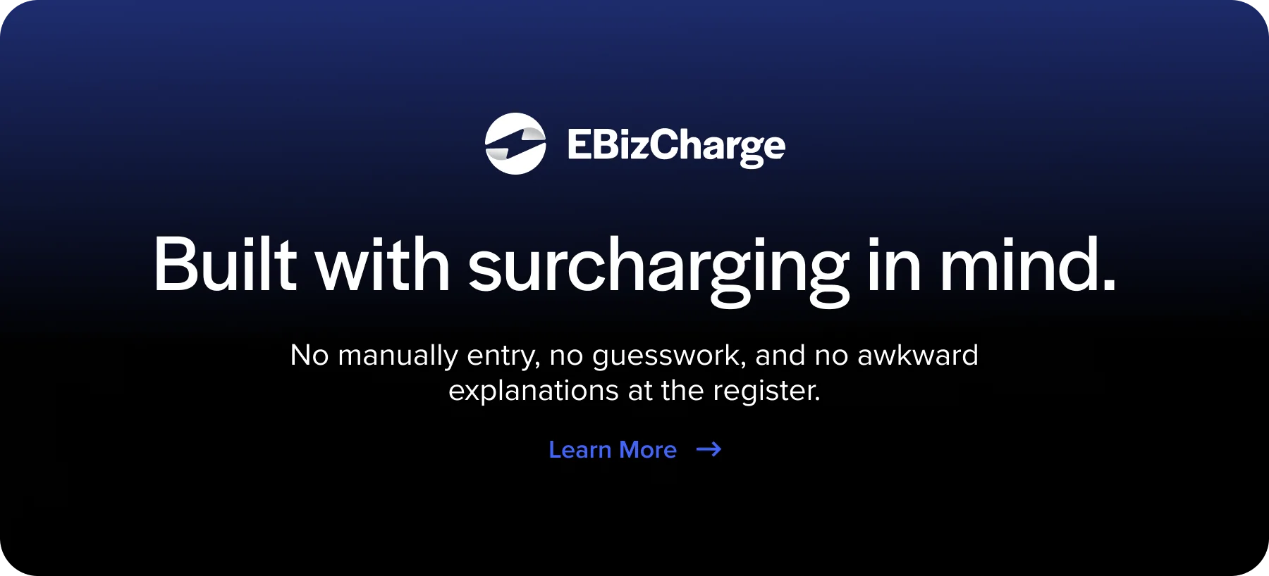 EBizCharge is built with surcharging in mind