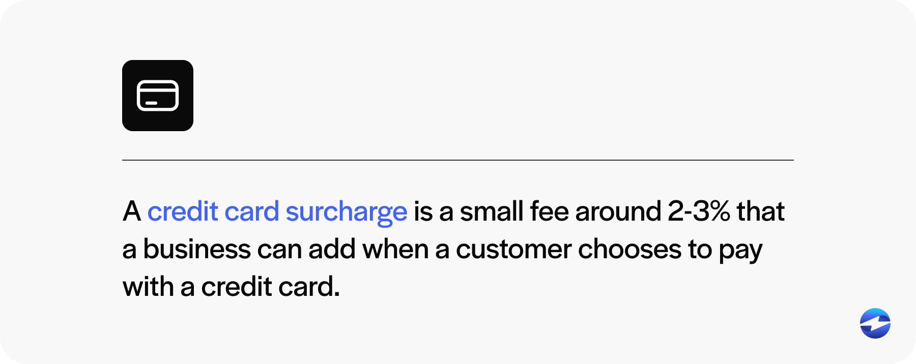 what is a credit card surcharge