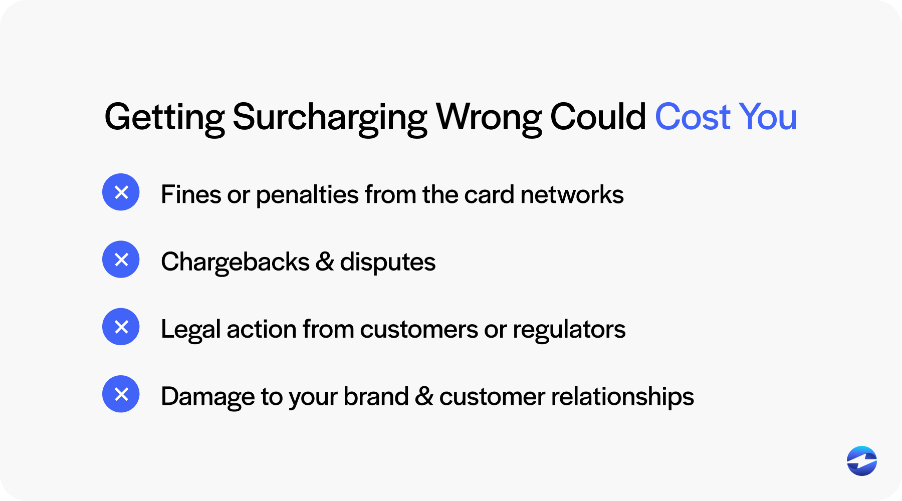 what happens if you surcharge incorrectly 