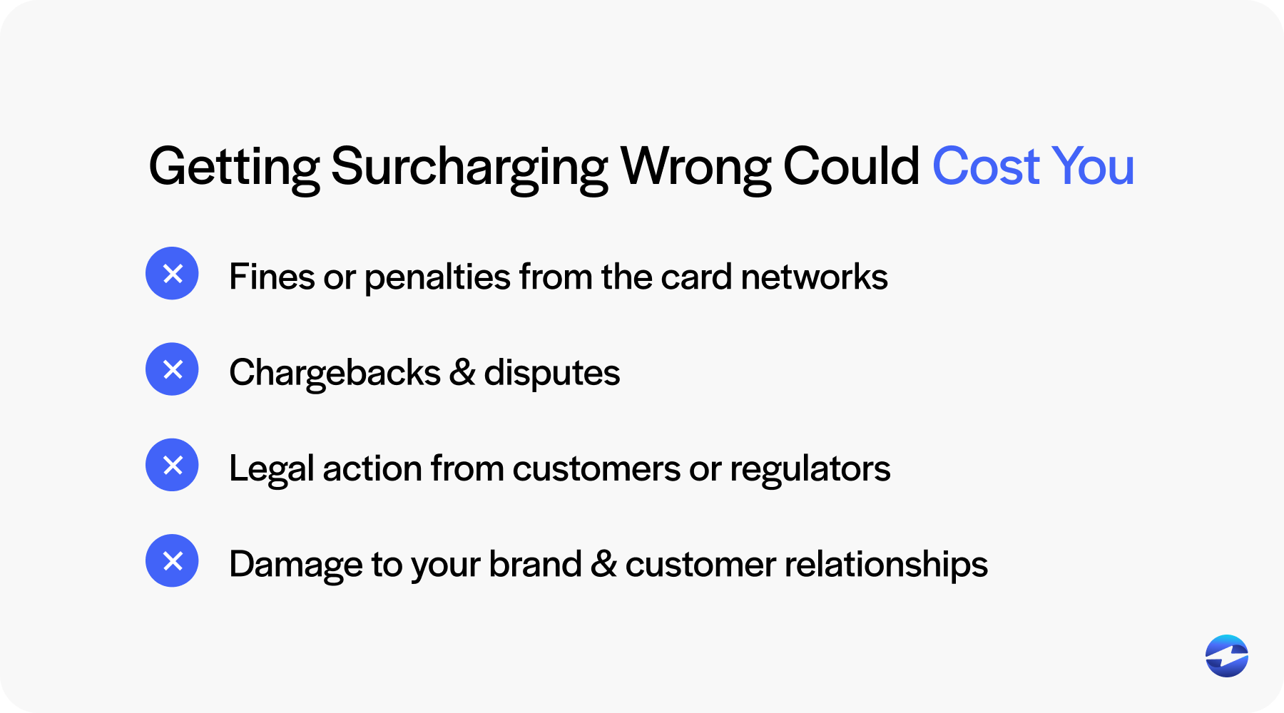 what happens if you surcharge incorrectly 