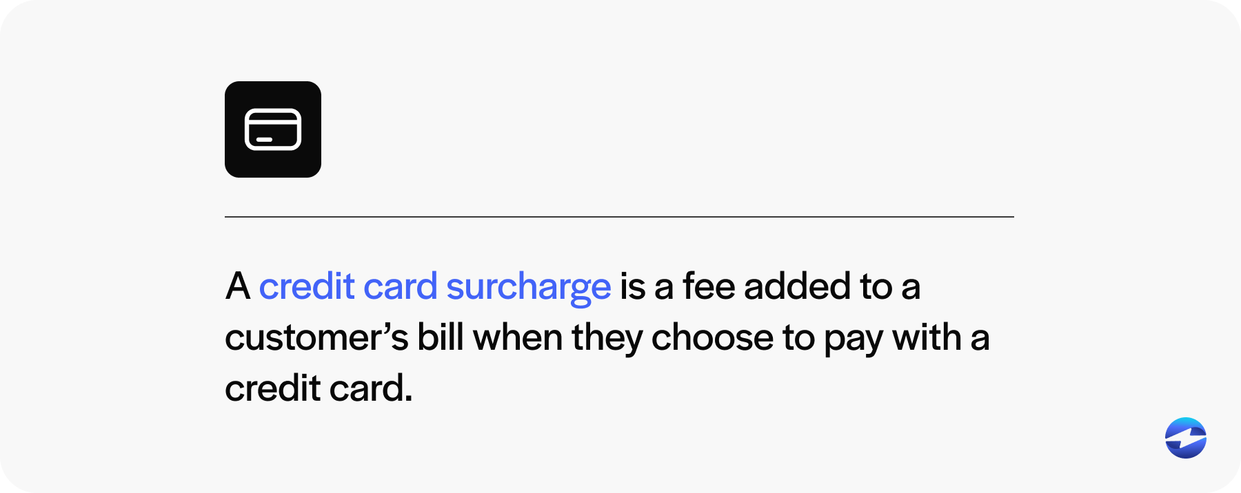 credit card surcharge