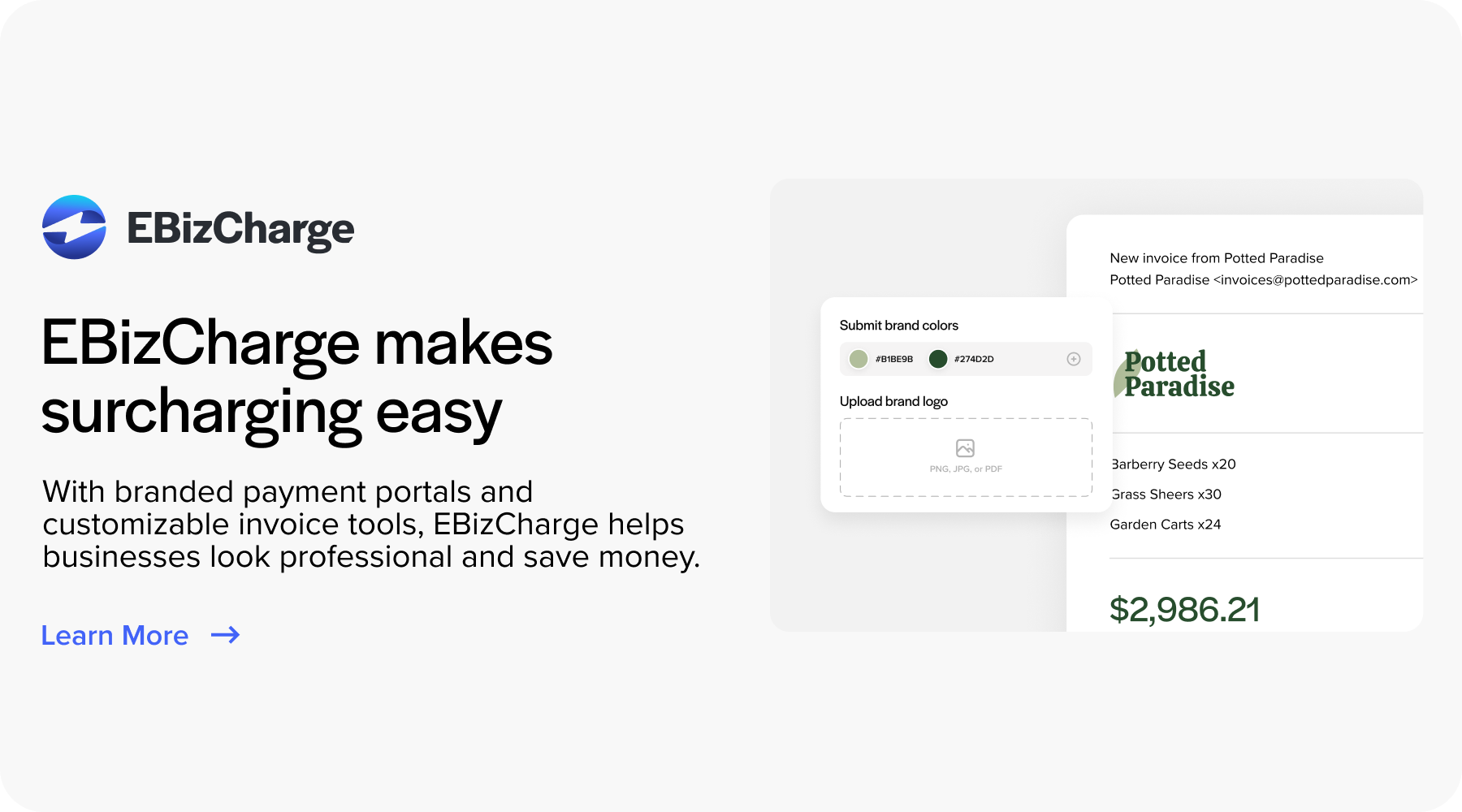 ebizcharge makes surcharging easy