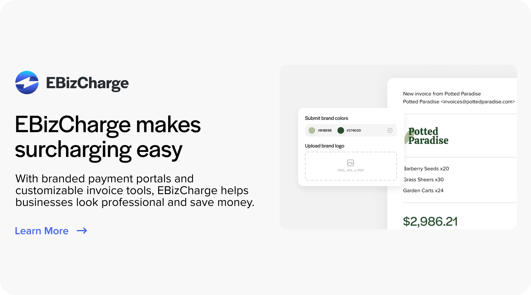 ebizcharge makes surcharging easy