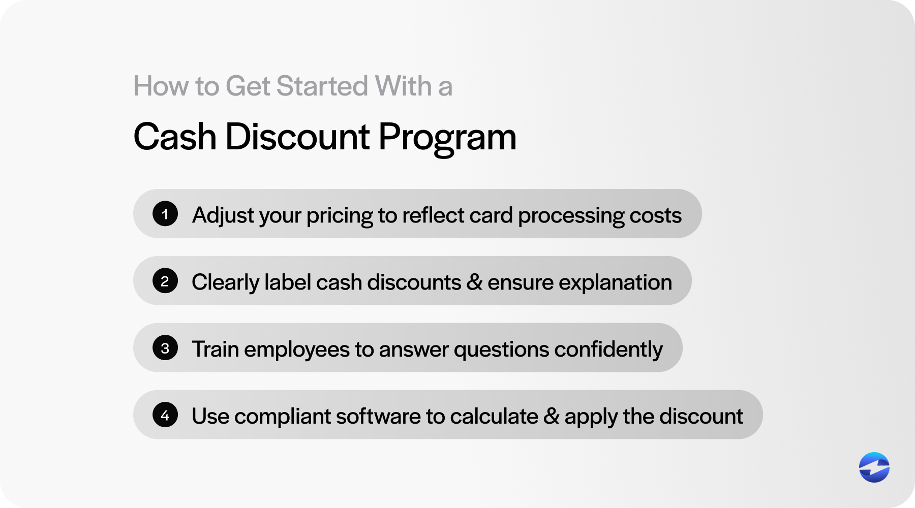 how to start a cash discount program