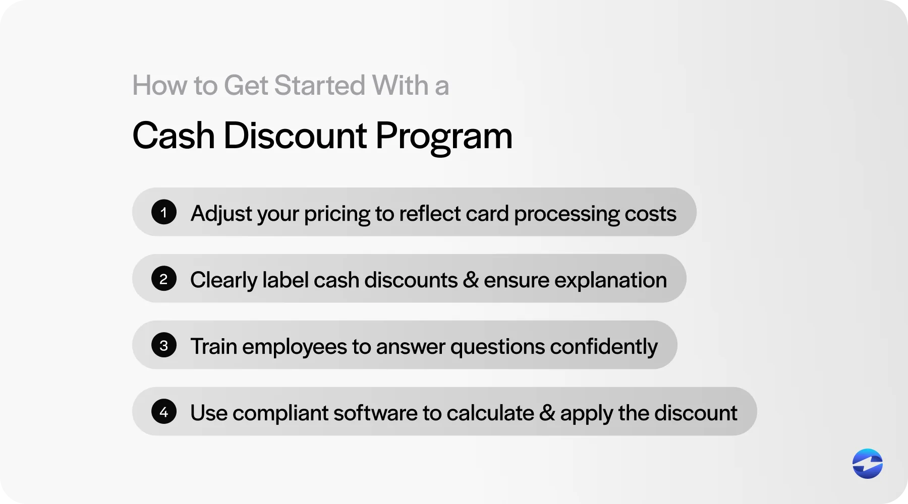 how to start a cash discount program