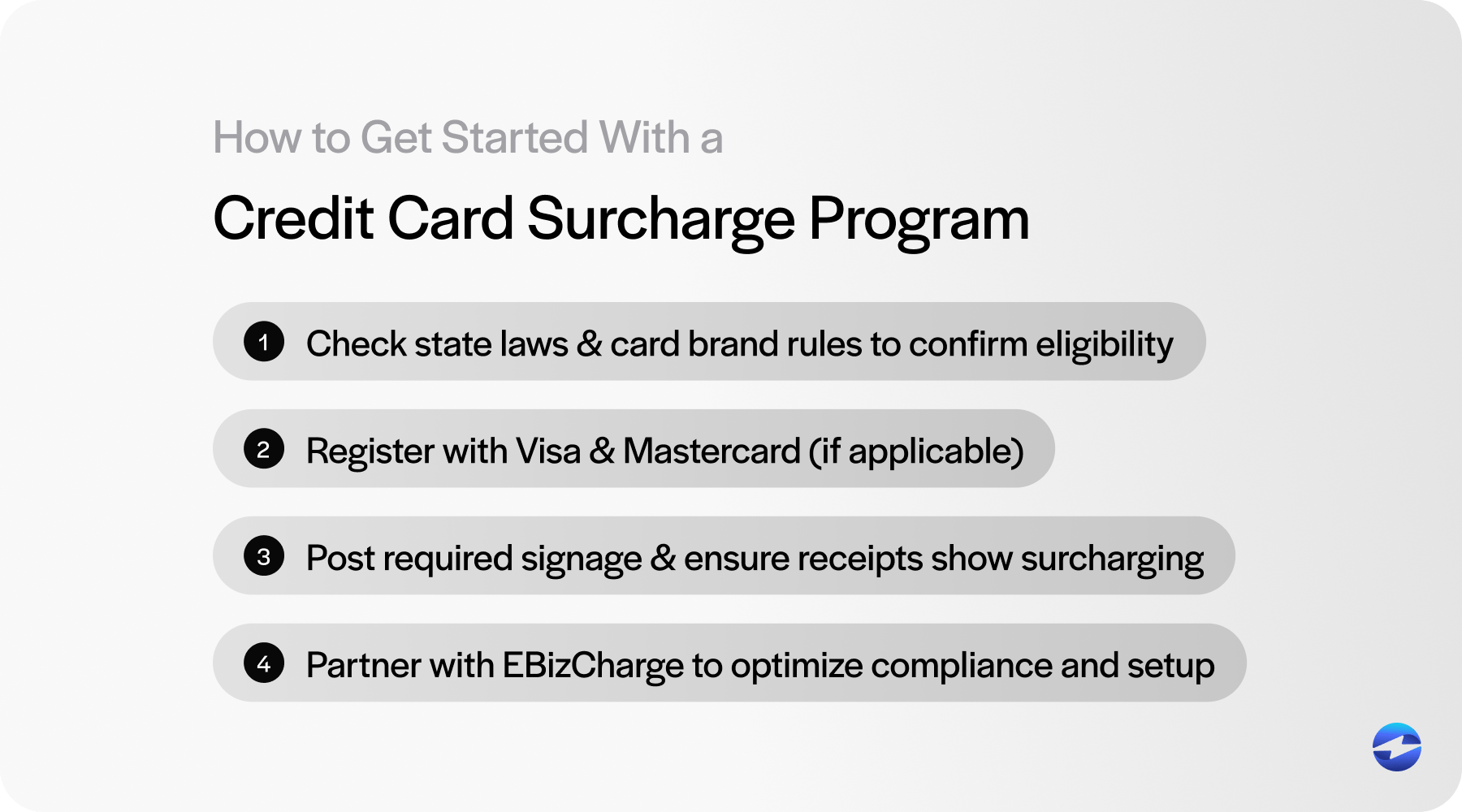 how to start a cc surcharge program
