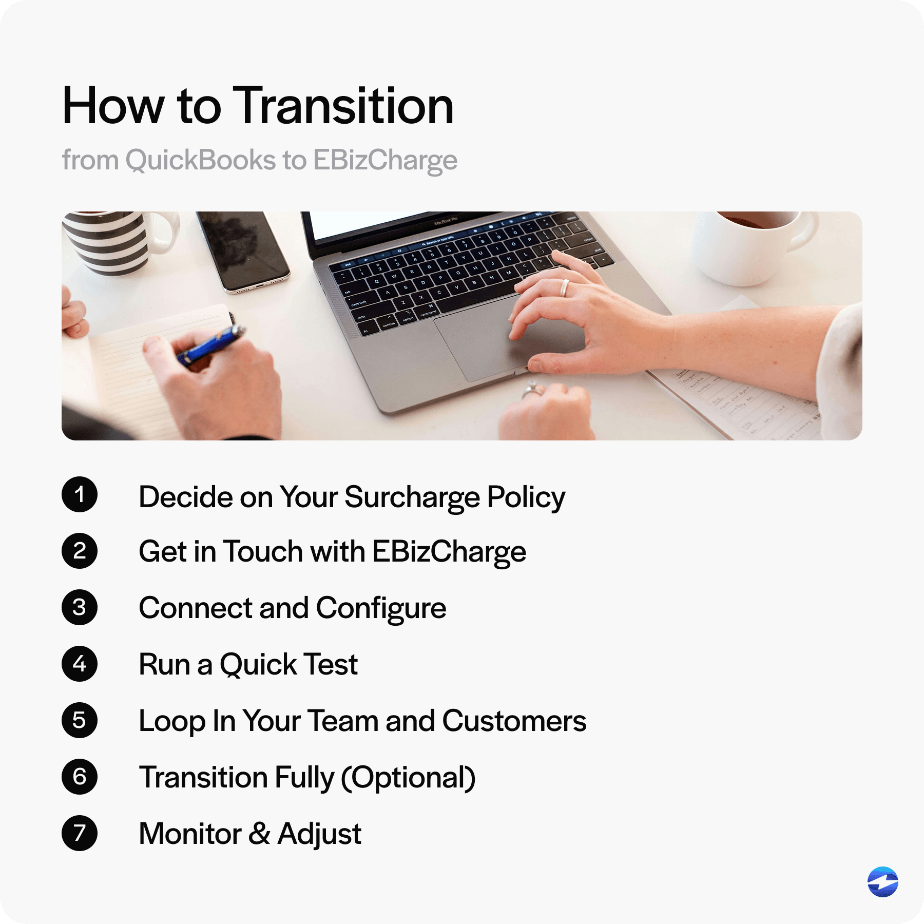 how to transition to ebizcharge