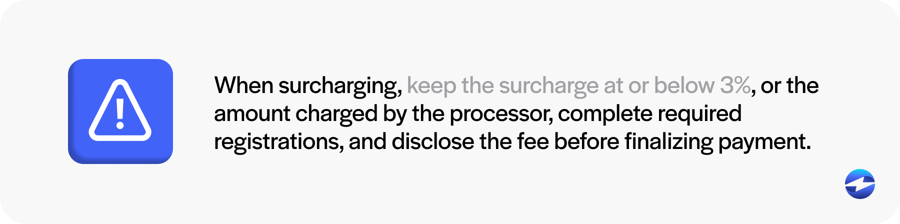 surcharge legal requirements