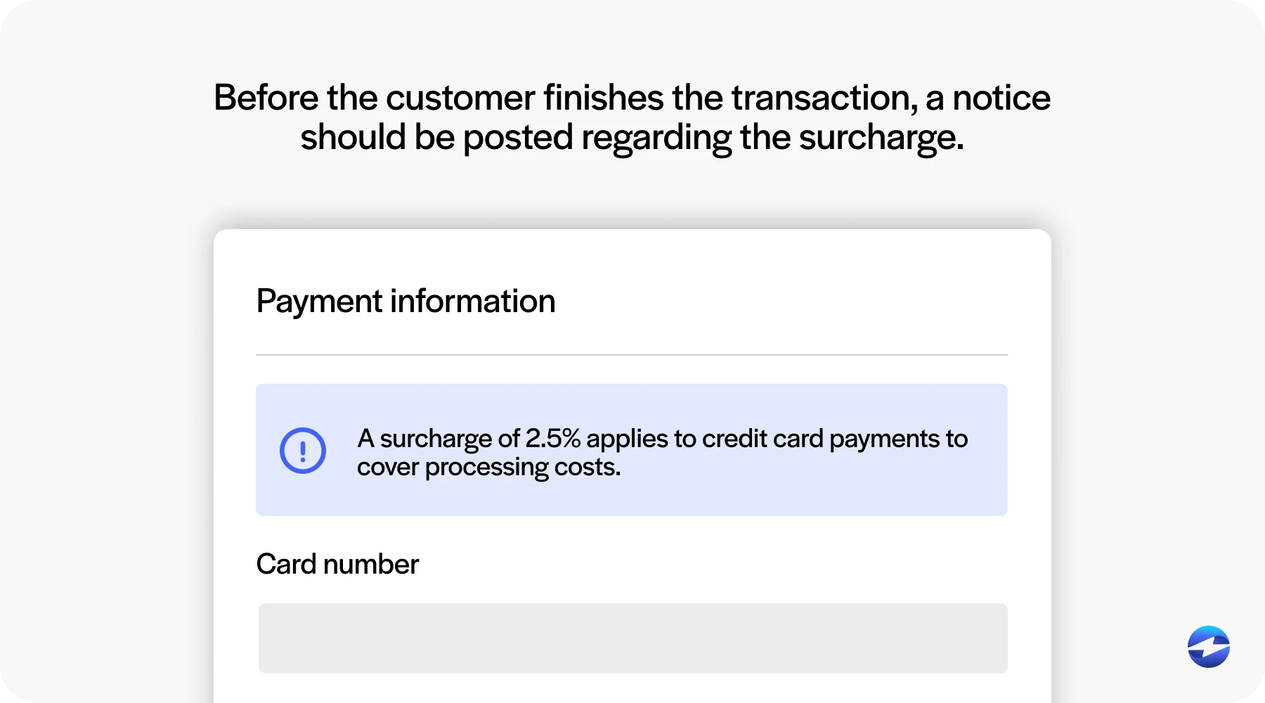 surcharge notice must be posted