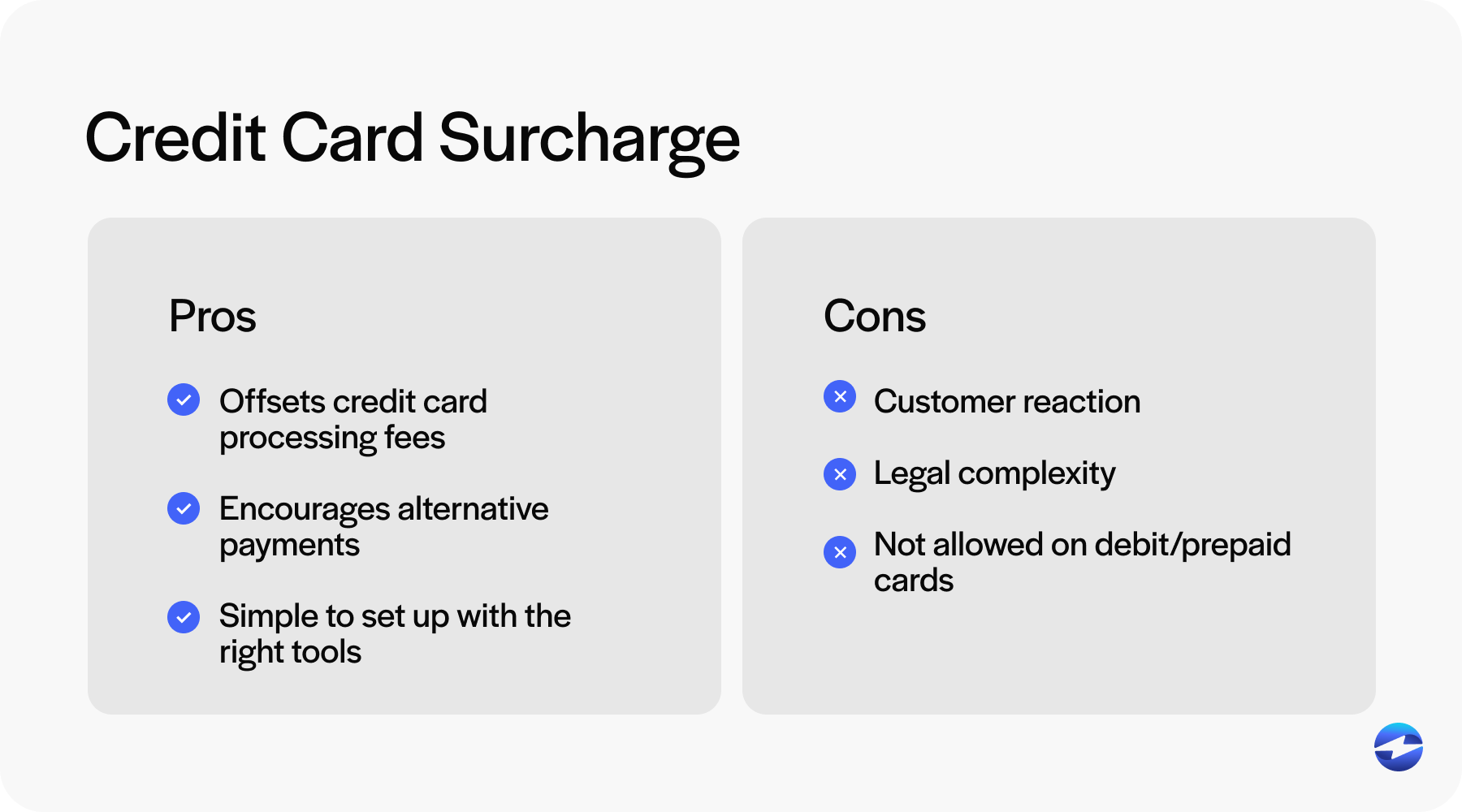 surcharge pros and cons