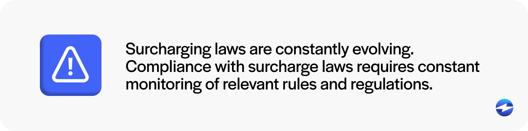 surcharging laws change
