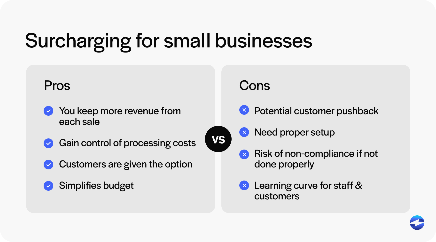 surcharging pros and cons