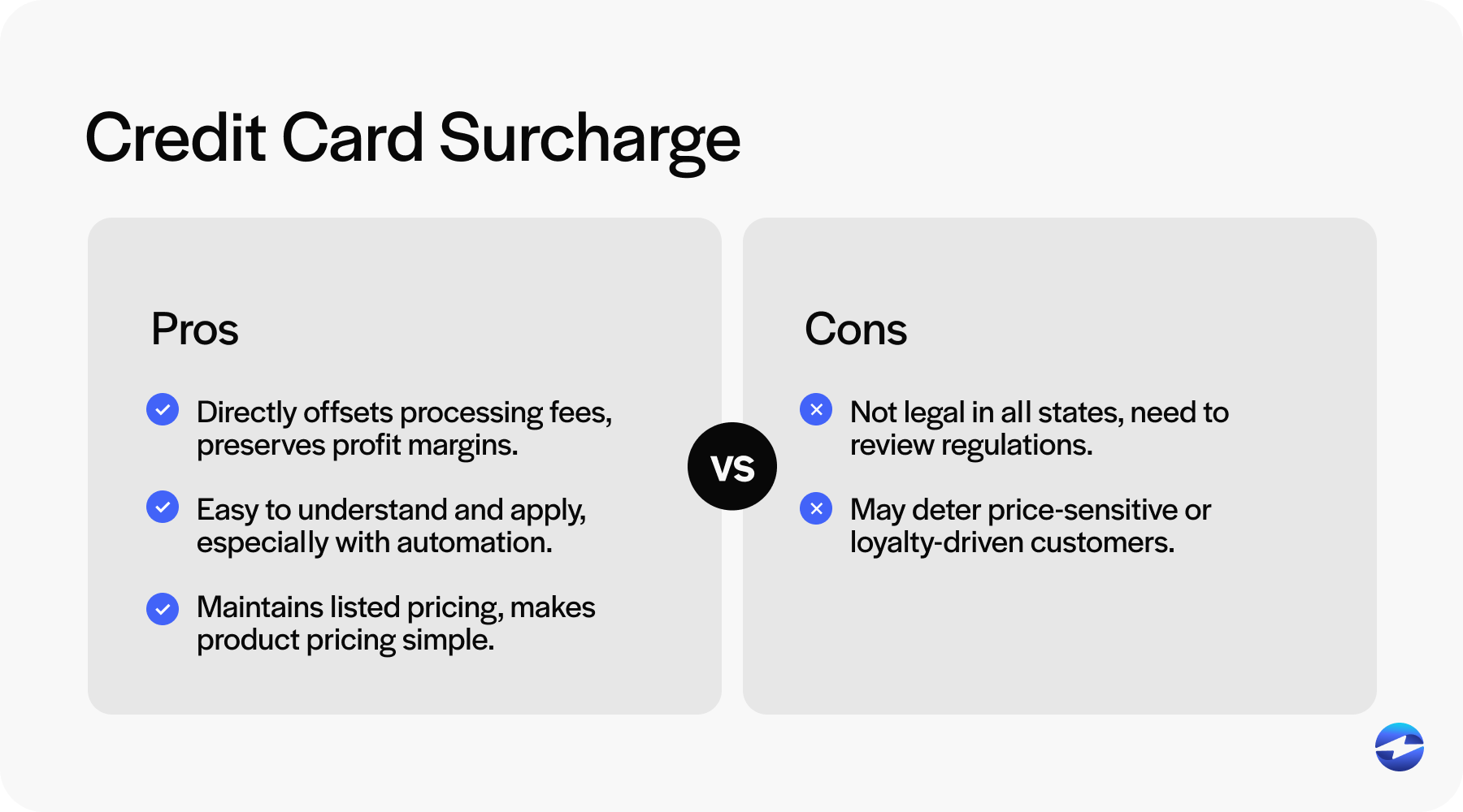 surcharging pros and cons