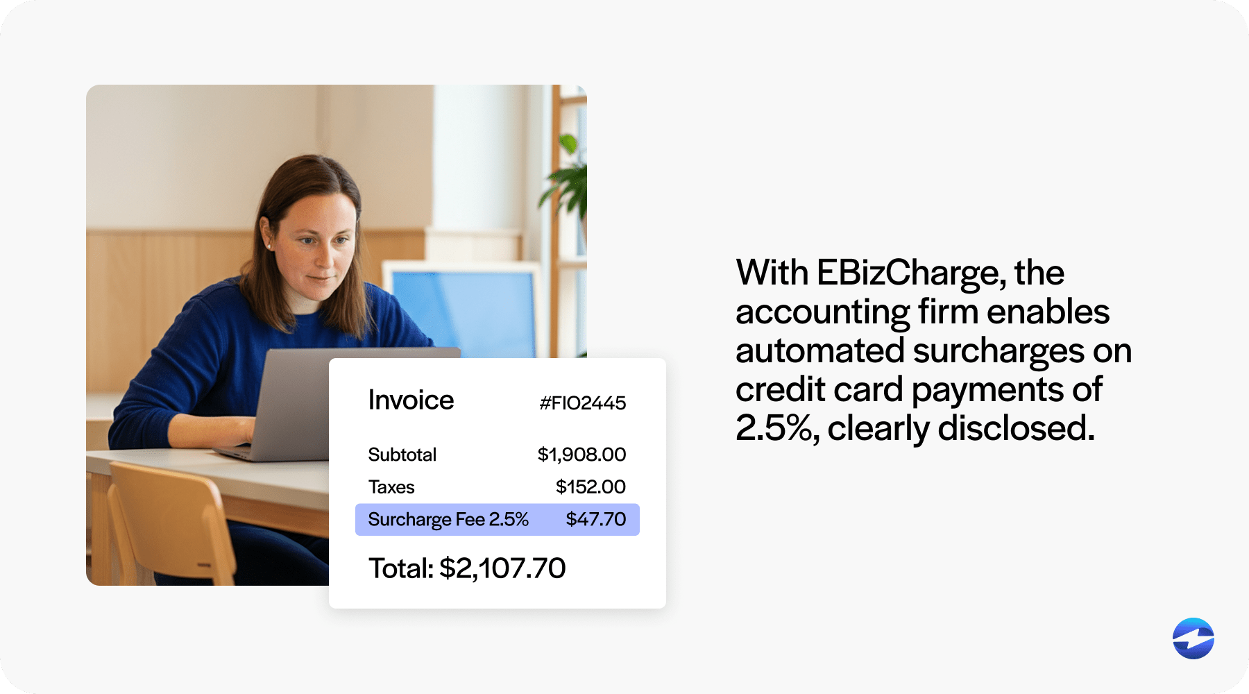 EBizCharge surcharge feature