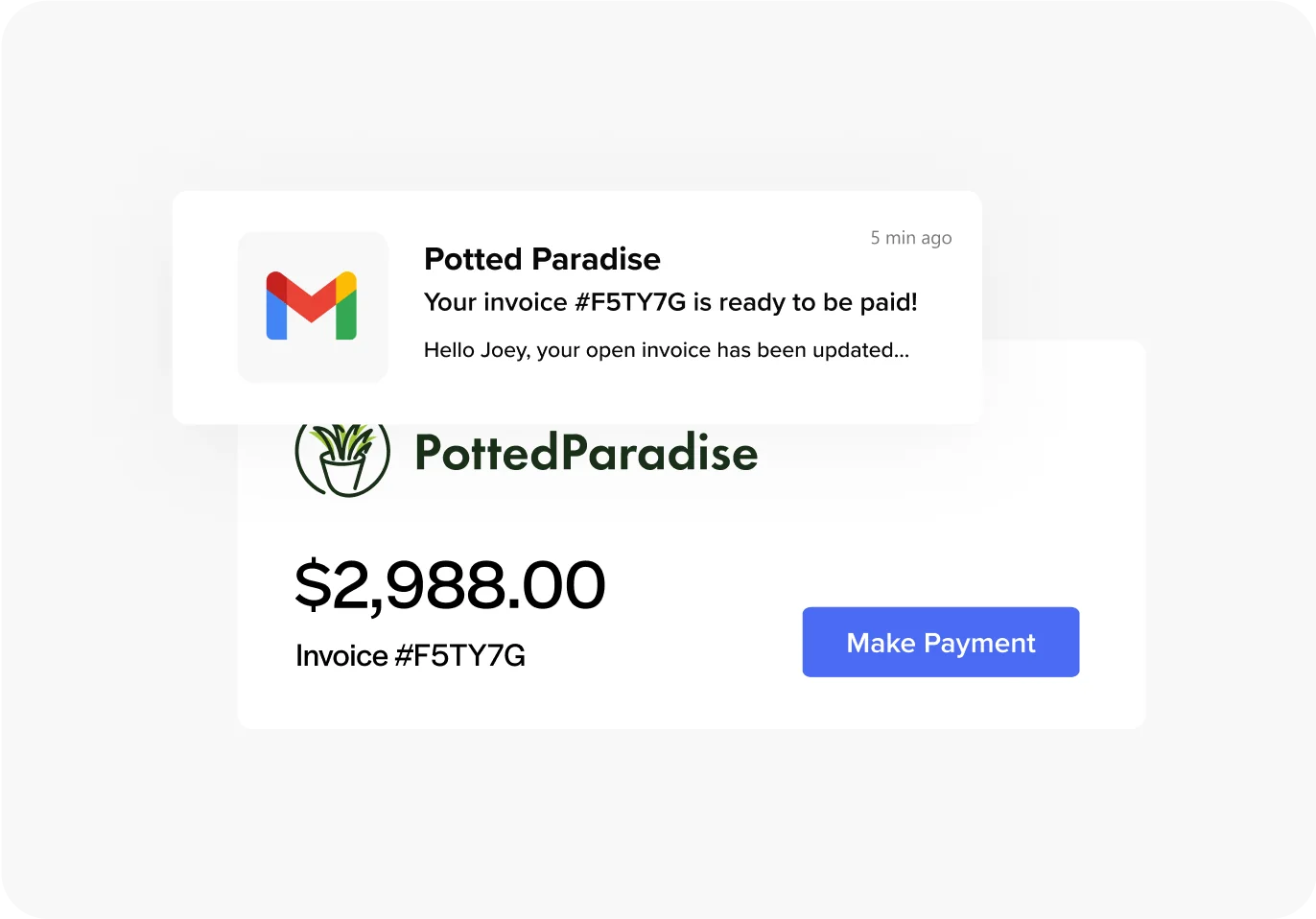 Simple self-service billing portal for customers