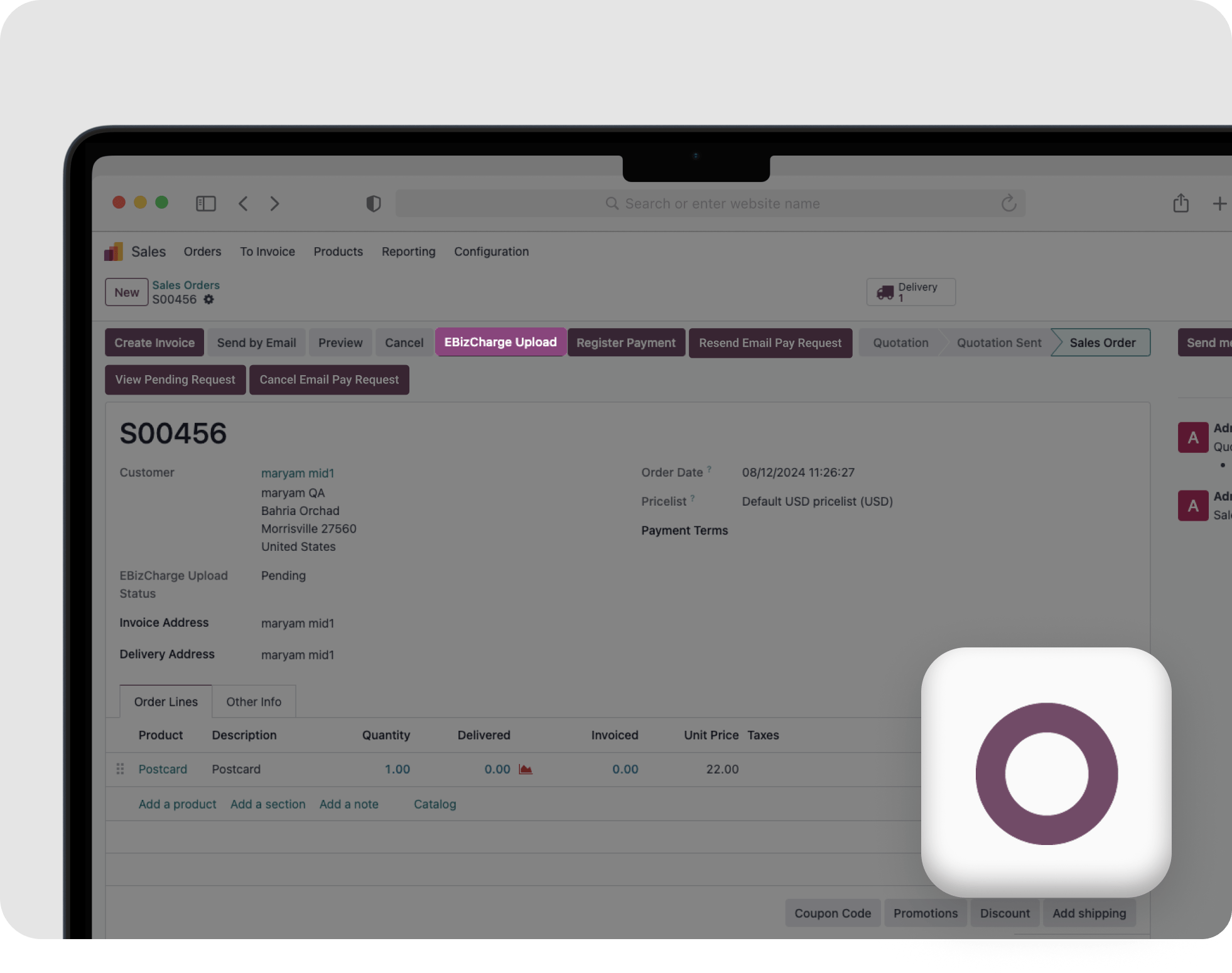 Accept and manage payment inside Odoo Community
