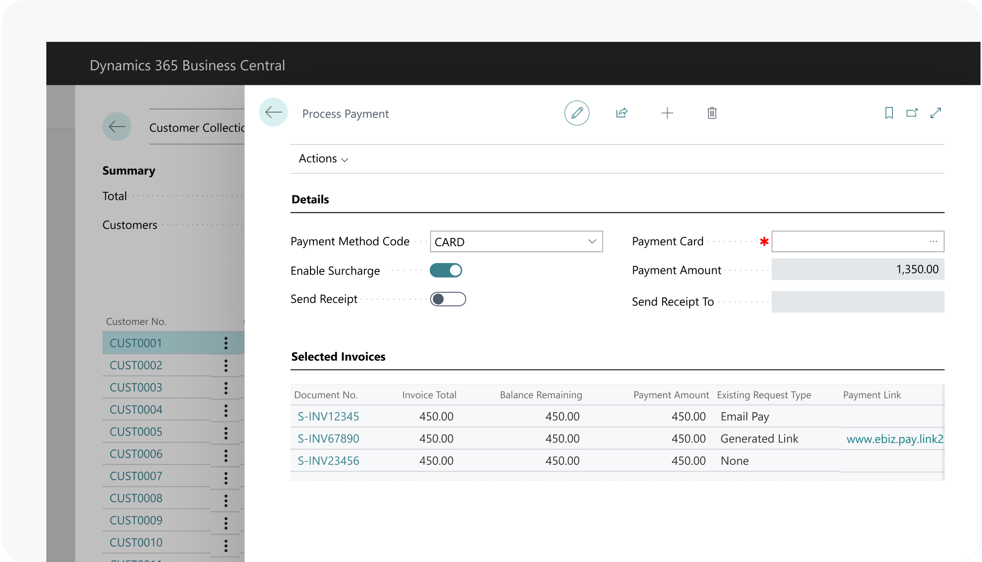 Run transactions without leaving Microsoft Dynamics 365 BC