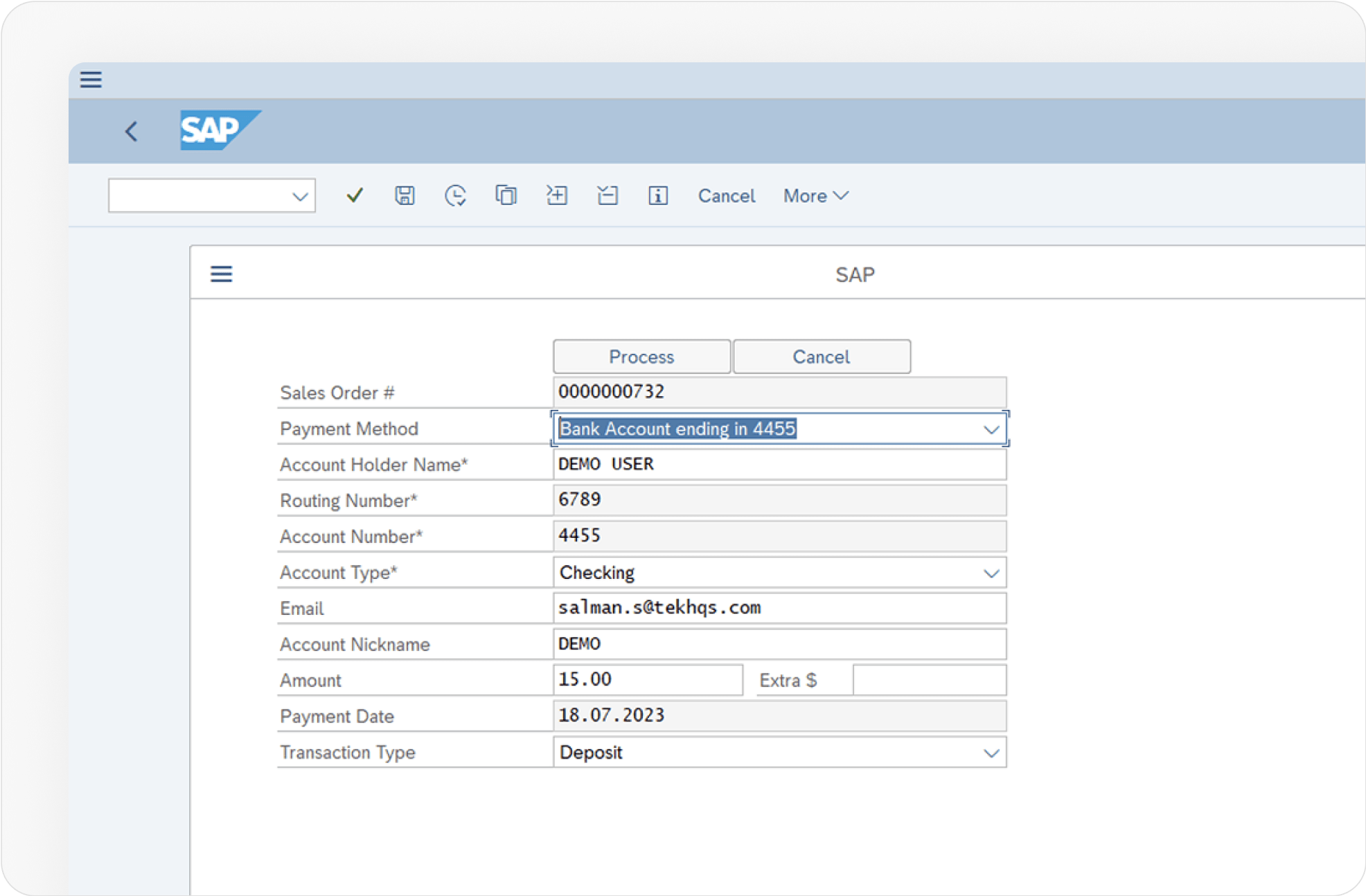Run transactions without leaving SAP ECC
