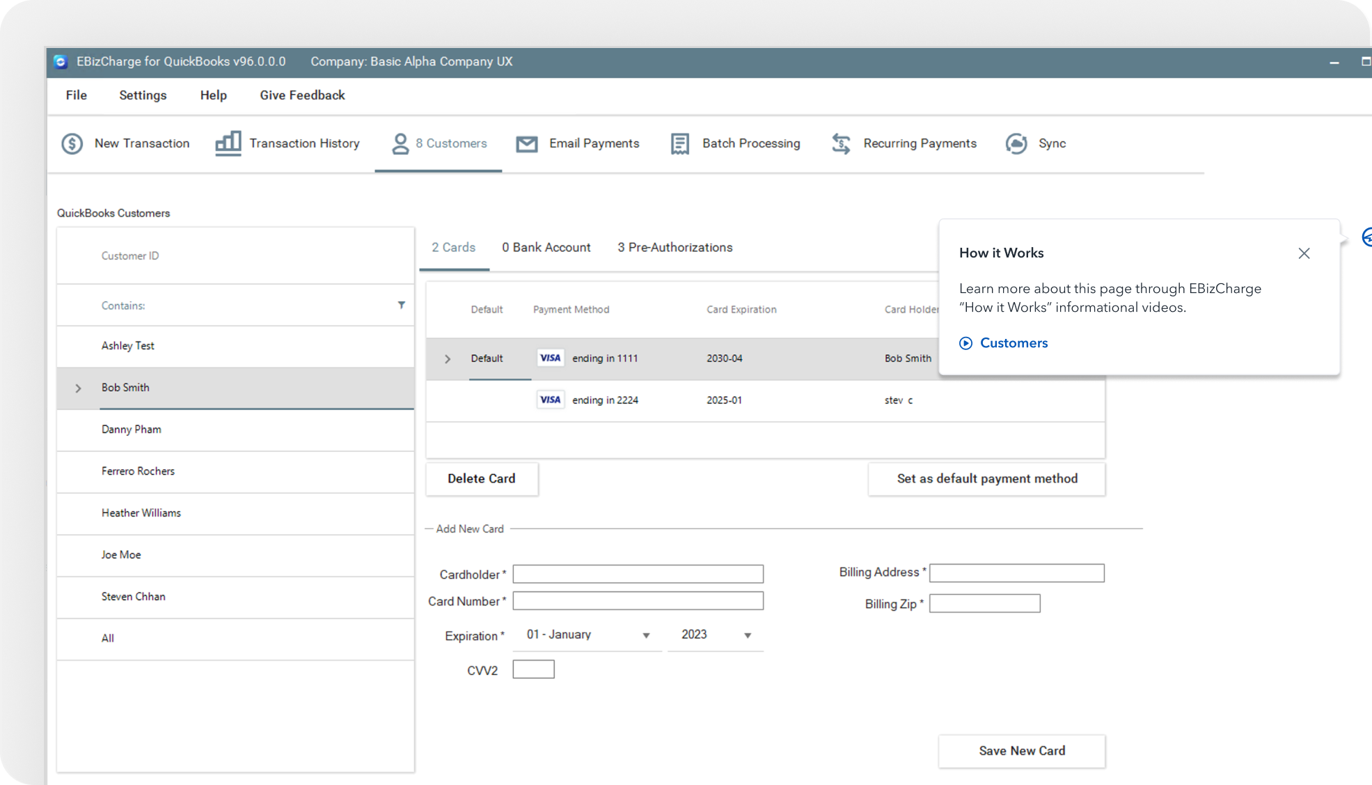 Securely manage customer payment methods quickbooks
