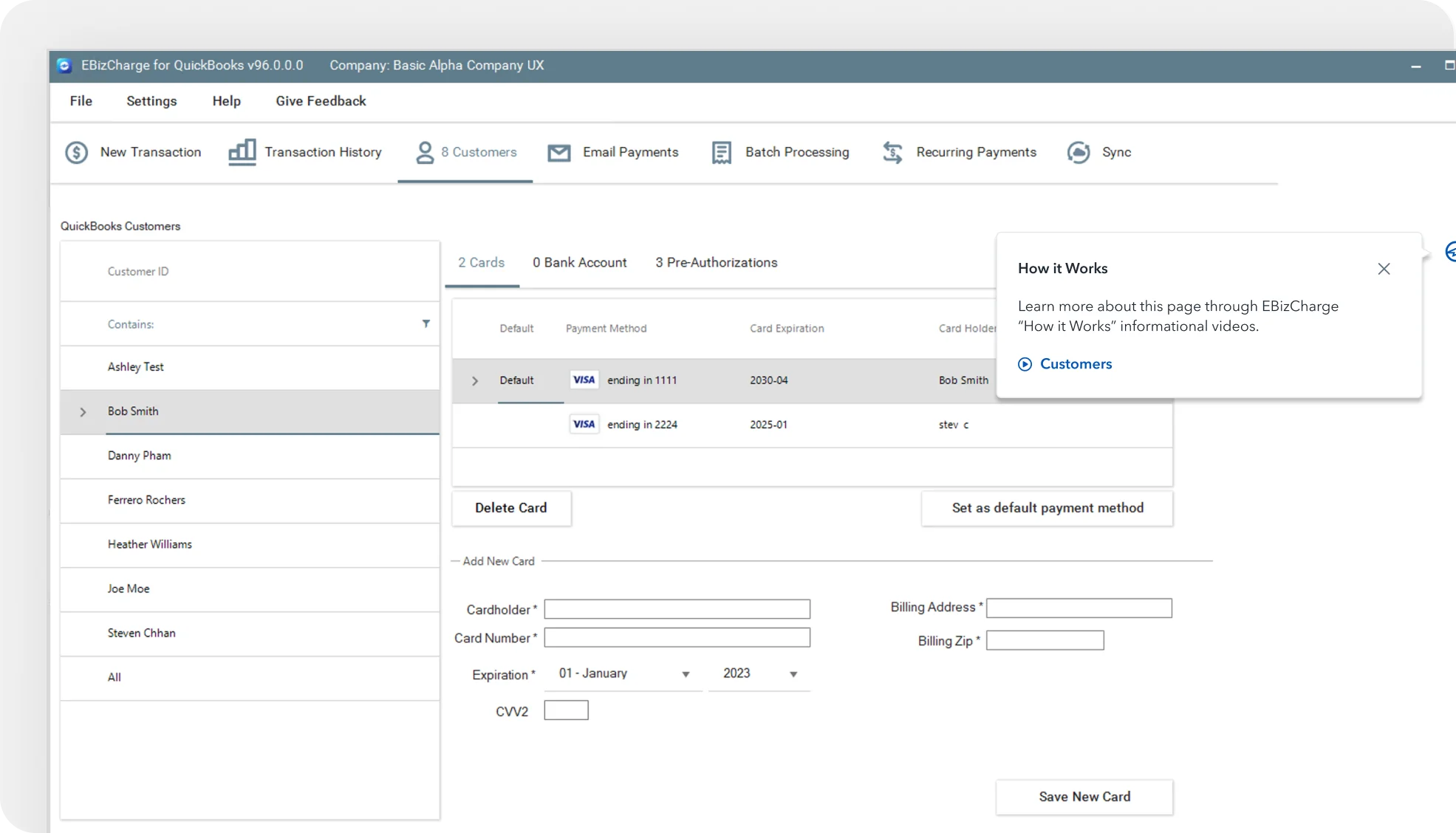 Securely manage customer payment methods quickbooks