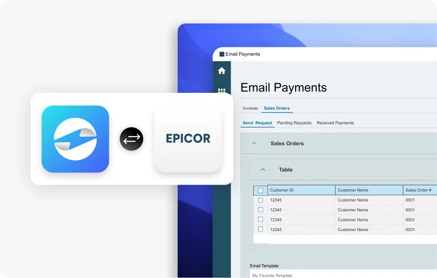 Epicor credit card processing interface