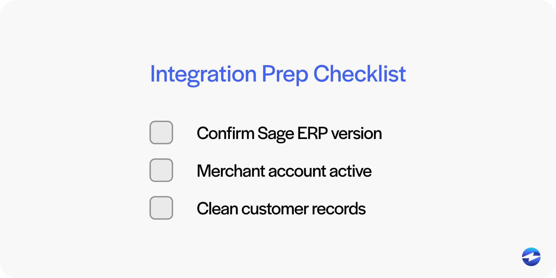 integration prep checklist