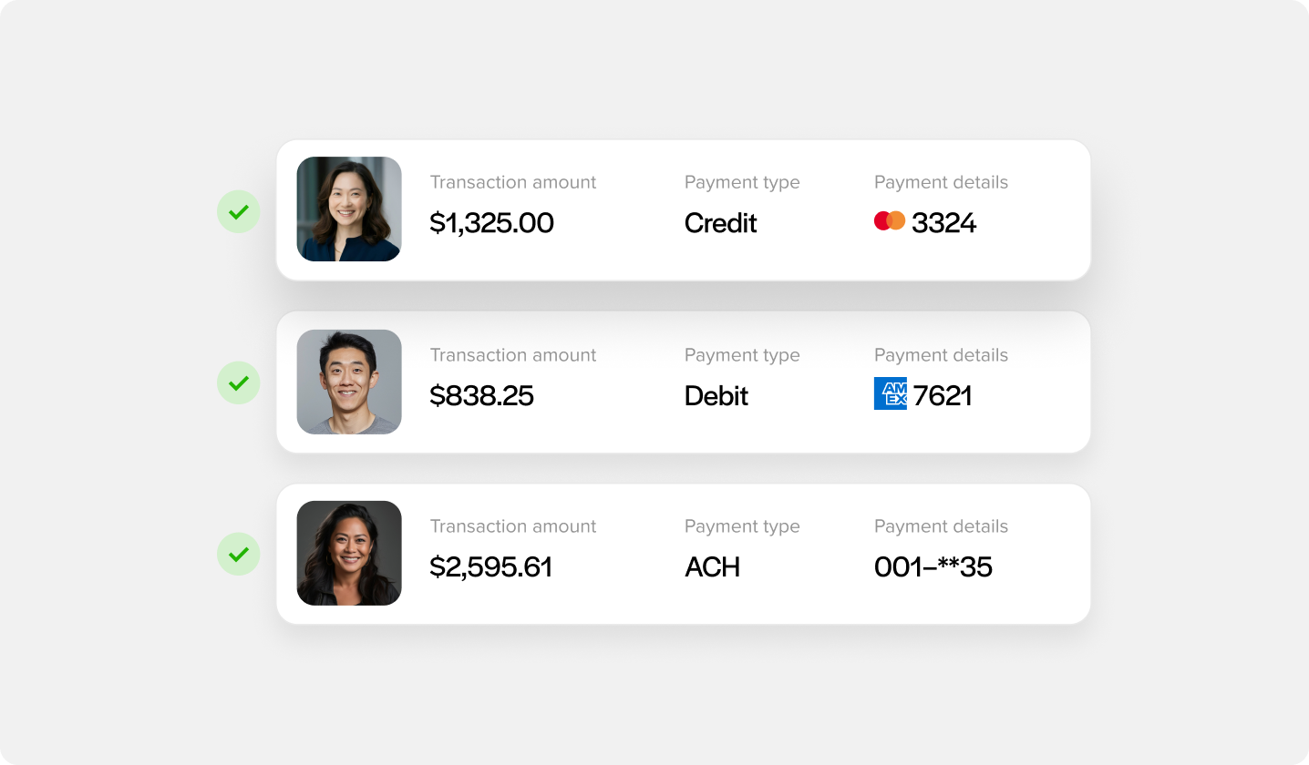 Accept multiple payment methods