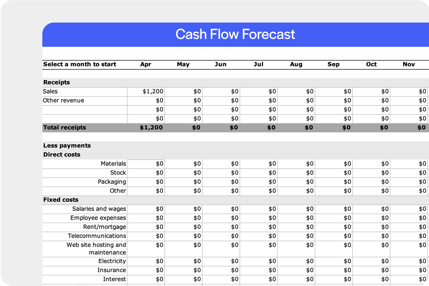 Profit and loss statement template download