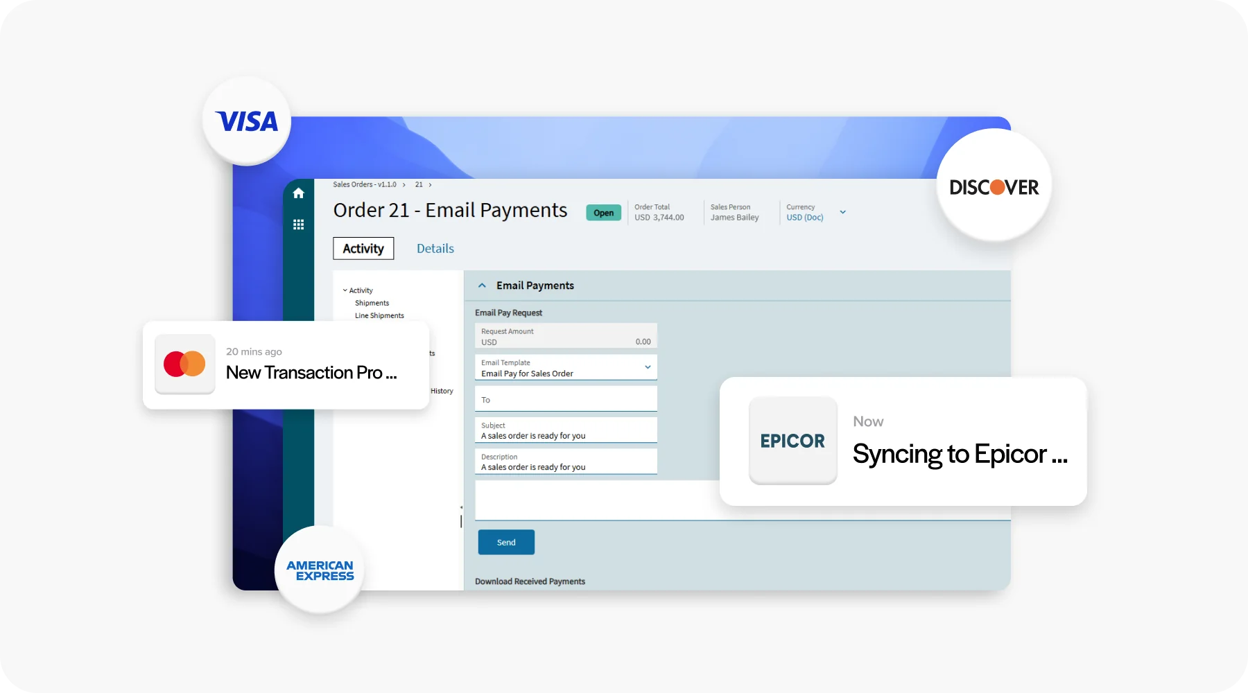 Epicor payment processing integration