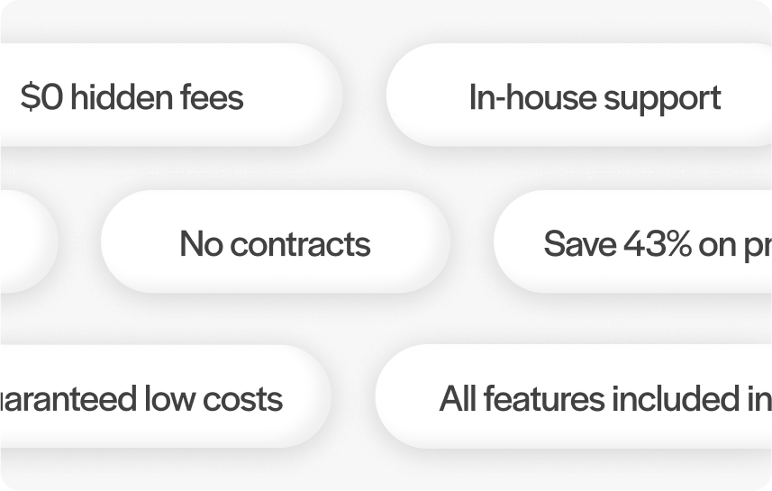 No hidden fees