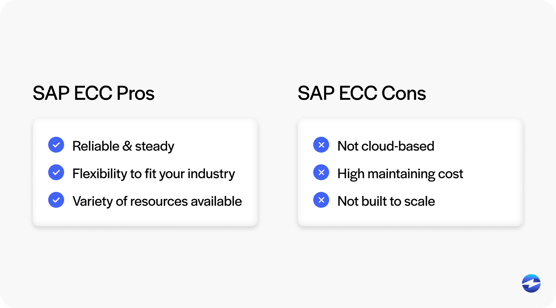 SAP ECC Pros and cons