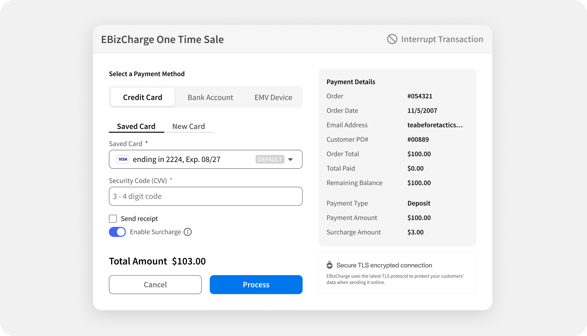 Securely manage customer payment methods inside Infor CloudSuite industrial