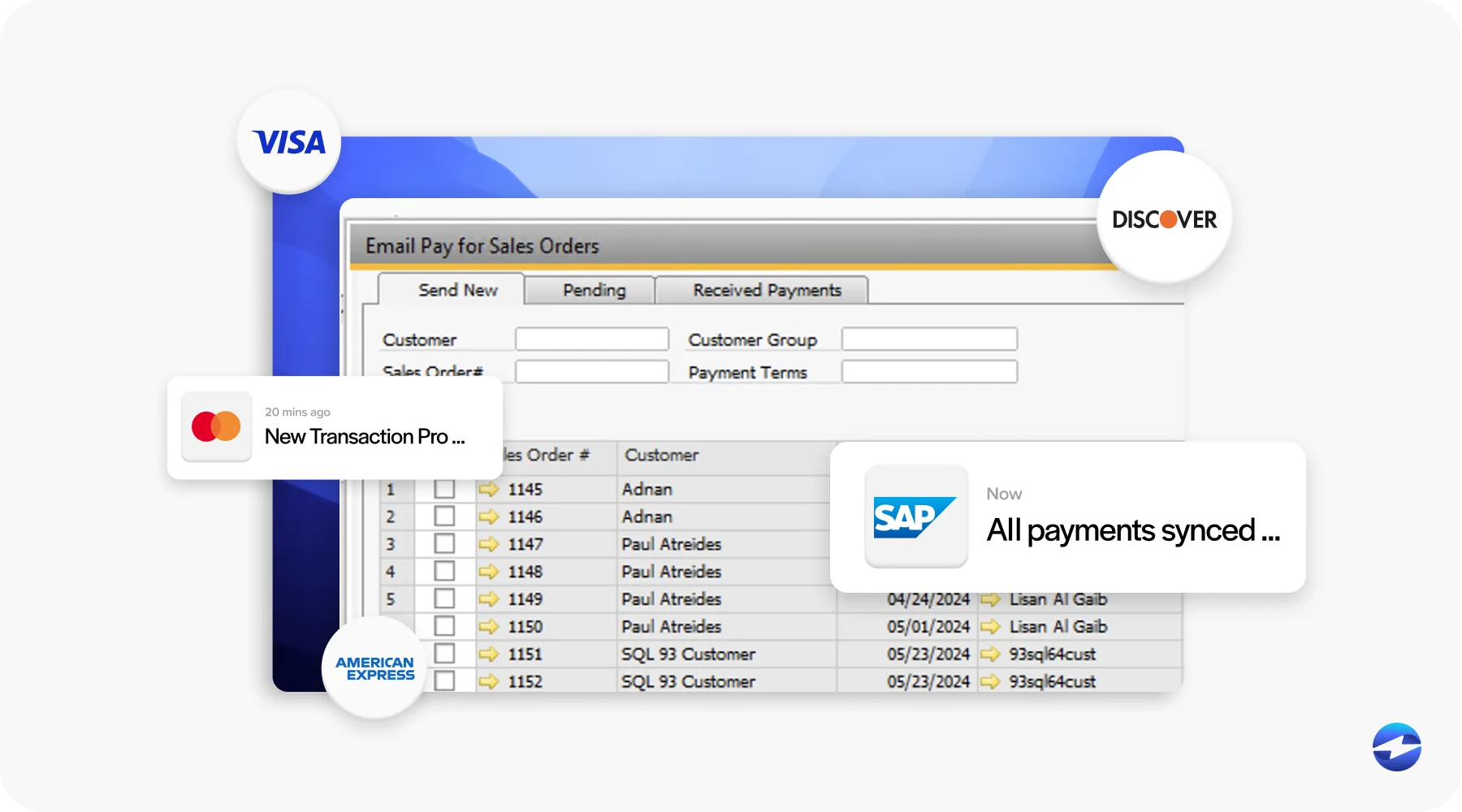 SAP payment processing integration