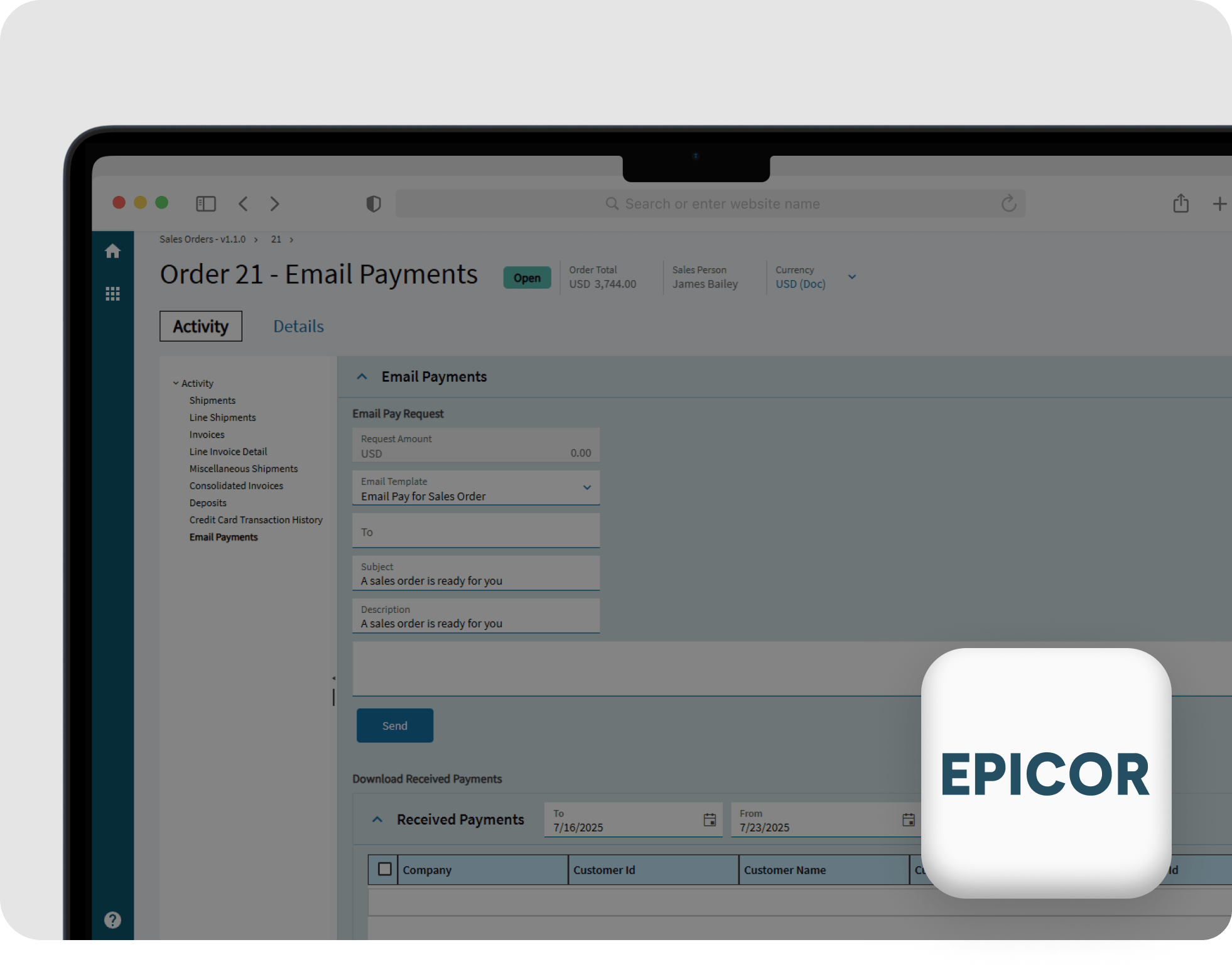 Accept and manage payments inside Epicor Kinetic Accept and manage payments inside Epicor Kinetic
