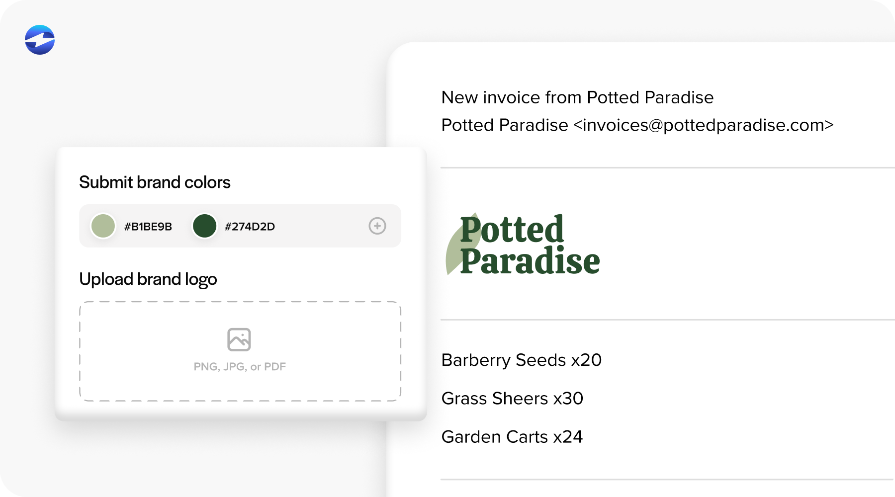 Customized options for invoicing