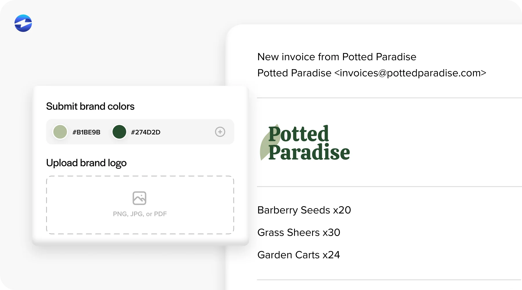 Customized options for invoicing