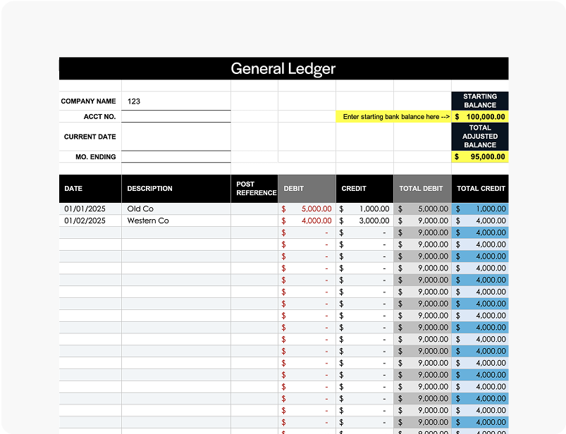 General Ledger template download General Ledger template download