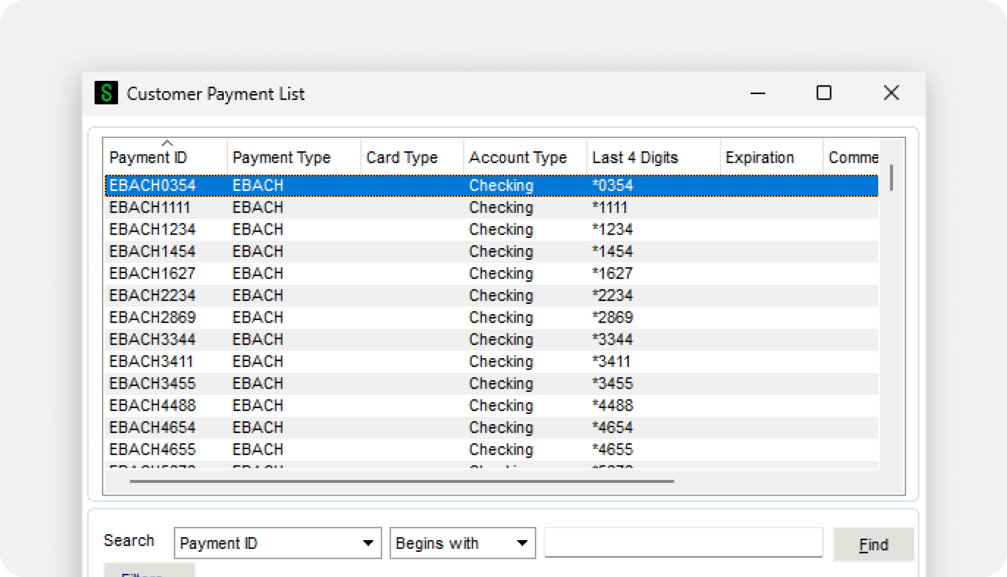 Securely manage customer payment methods in Sage 100