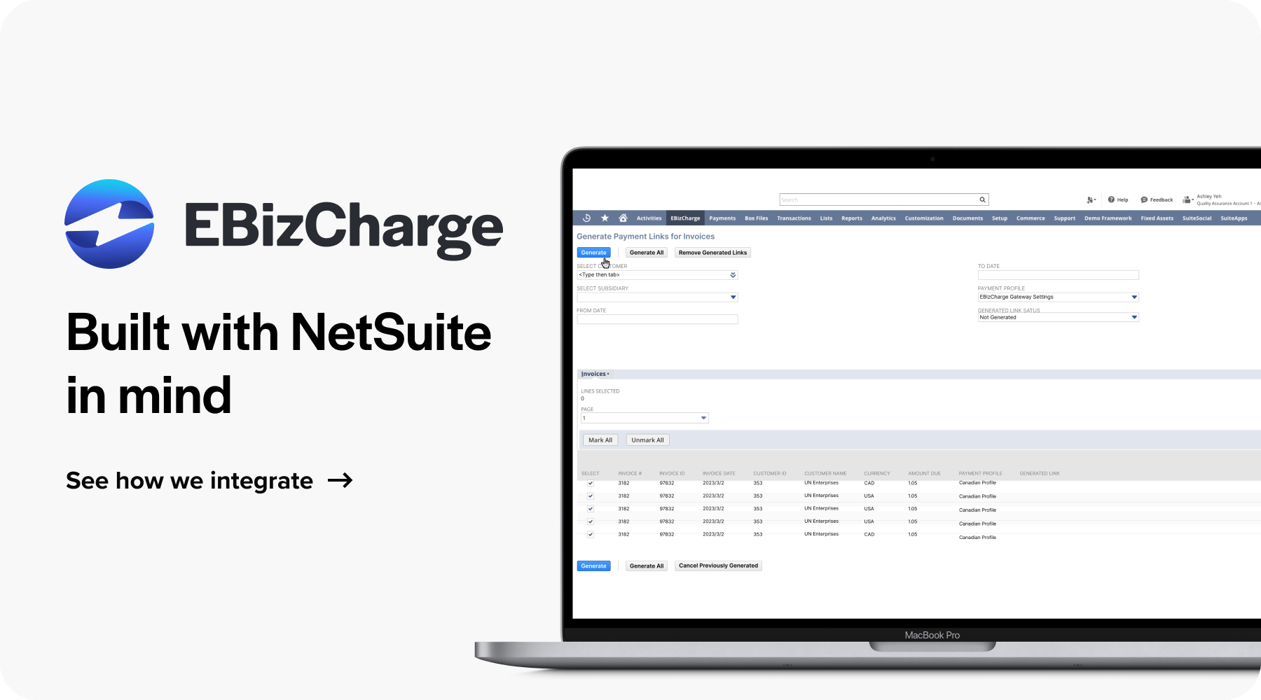netsuite credit card processing integration