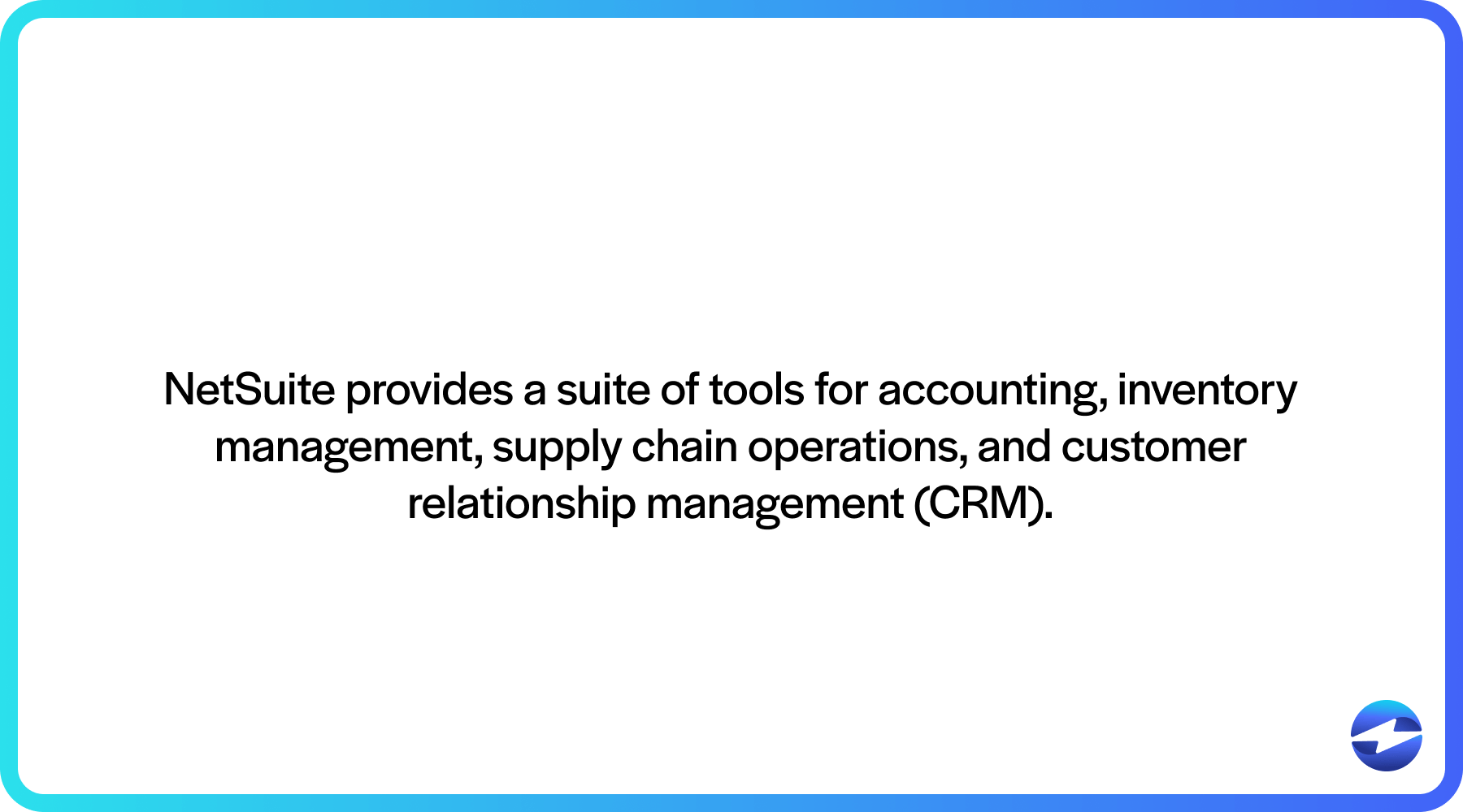 NetSuite ERP