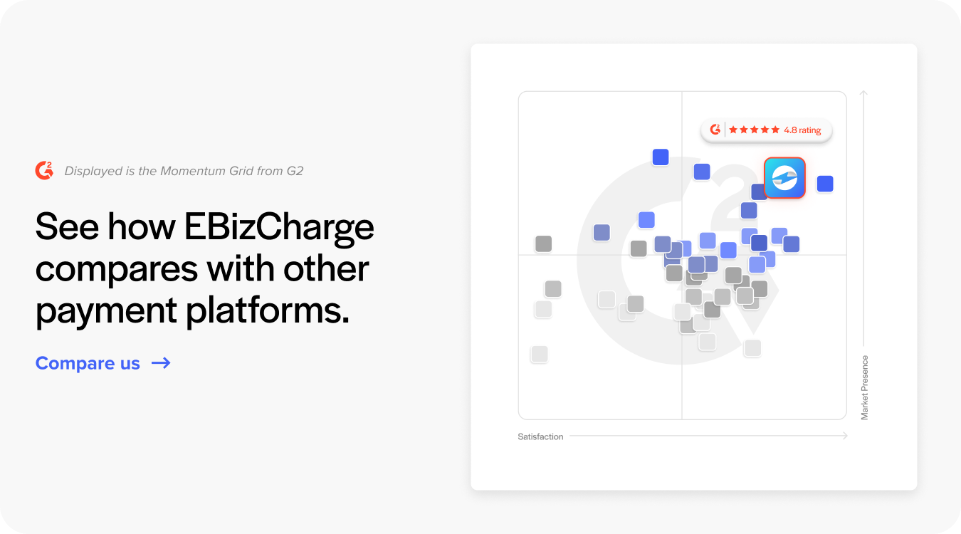 Compare EBizCharge to other payment platforms