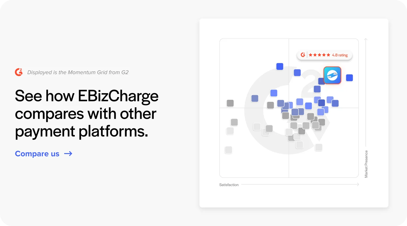 Compare EBizCharge to other payment platforms