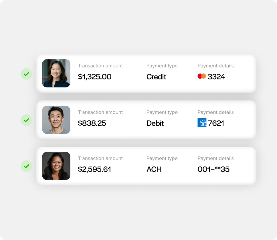 Credit card and ACH payment acceptance Credit card and ACH payment acceptance
