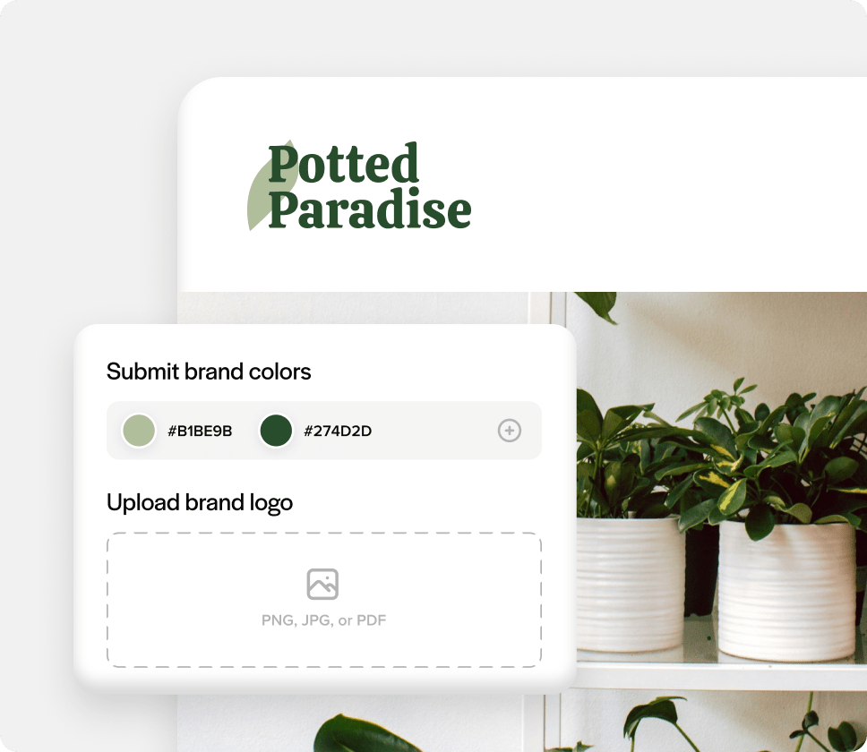 Fully branded portal with your logo and colors Fully branded portal with your logo and colors
