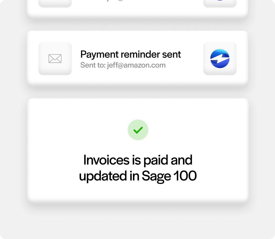 Instant payment posting back to sage 100 Instant payment posting back to sage 100